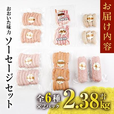 ふるさと納税 佐伯市 おおいた 味力 ソーセージセット (合計2.38kg・全6種)