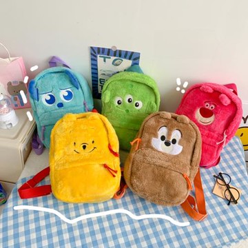 網紅毛絨日系草莓熊蘇利文維尼熊可愛卡通書包兒童背包校園雙肩包