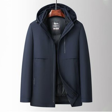 [巴黎精品] 現貨+預購 頂級90%白鵝絨真羽絨外套羽絨衣秋冬商務休閒男裝-三穿連帽中長版男外套2色a1nz2