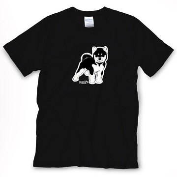 小飯糰 中性T恤 柴柴黑色短T