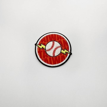 閃電棒球燙貼徽章/繡片貼/刺繡貼布