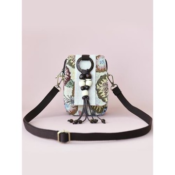 斜挎包女新款民族風布藝小包休閑百搭帆布包單肩手機包女包斜背包