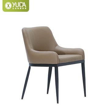 【YUDA】霍爾皮餐椅 餐廳用椅子 舒適聚餐卡其色灰色二色可選 J25S 503-6/7(北部免運)
