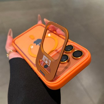 金屬鏡框折疊支架 高級感防摔 強磁無限充 適用 iPhone 17 16 15 14 13 12 Pro Max 手機殼