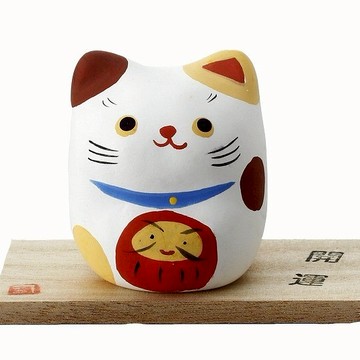 【Yourtableware】禮物獨家 日本 作舍窯 手繪招財貓和達摩娃娃 擺飾