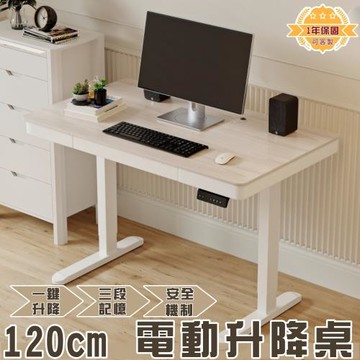 【BALF 琦晟】一年保固 120cm 實木電動升降桌  ACH-012