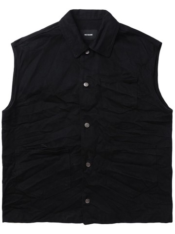We11done - press-stud cotton-blend vest - women - Cotton/Polyester - XS - Black
