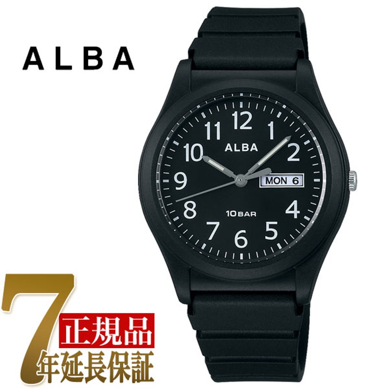 セイコー ALBA アルバ クオーツ メンズ メンズ 腕時計 ブラック