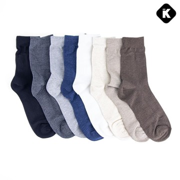 韓國襪子 男仕經典舒適中筒襪 男襪