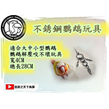 鸚鵡不銹鋼 玩具 鸚鵡玩具  鸚鵡通用  長28公分 寬4公分 鸚鵡磨牙