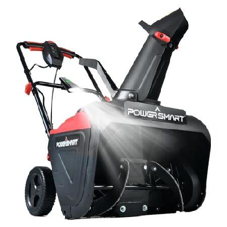 PowerSmart 21 Inch Electric Snow Blower 120V 15 Amp, 2100 RPM, LED Light for Yard, Road (DB5021LED)