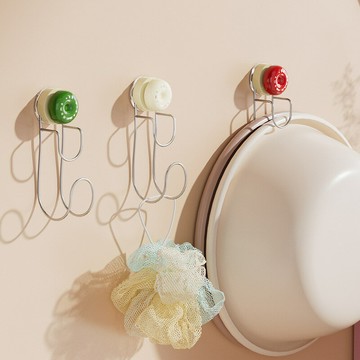 【原創】吸盤臉盆收納架掛鉤浴室衛生間放盆神器壁掛式免打孔支架