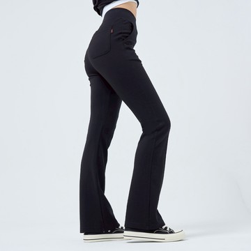 【ERSS】女裝 喇叭褲 黑色喇叭褲 休閒褲 遮瑕褲 無開衩 褐色 黑色【S60122】