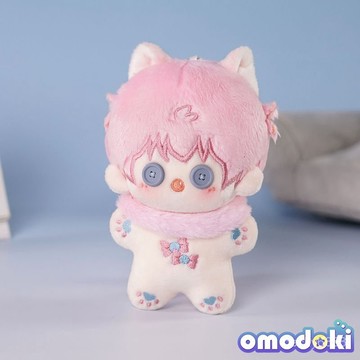 omodoki原創 10cm裸娃棉花娃娃 無屬性裸娃 無屬性男娃 無屬性棉花娃娃 可愛紐扣眼迷你動物毛絨公仔擺件 禮物