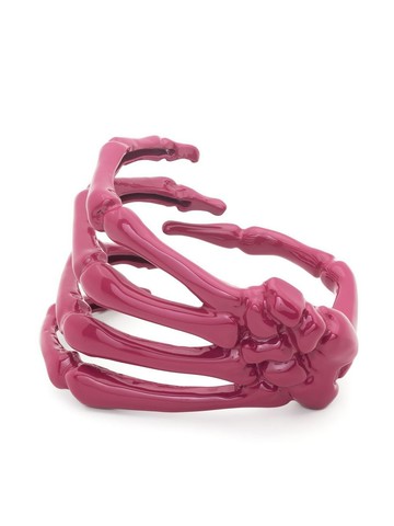Raf Simons - skeleton cuff bracelet - men - Brass - M - Pink
