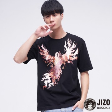 地藏小王 BLUE WAY -鳳凰涅槃浴火重生短TEE(黑)