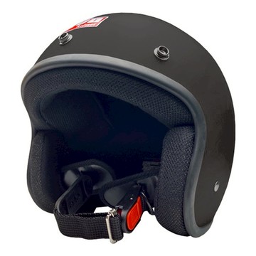 evo helmets 艾莉莎復古騎士安全帽 附冰絲面罩 顏色隨機  消光黑  S (頭圍51~53cm)