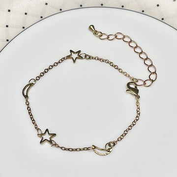 老林雜貨 | 黃銅星月手鍊