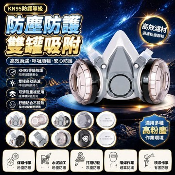 🤩新品⚡️台灣出貨⚡️6200防灰塵口罩噴漆打磨電焊煤礦裝修車間粉塵可清洗透氣含濾棉芯