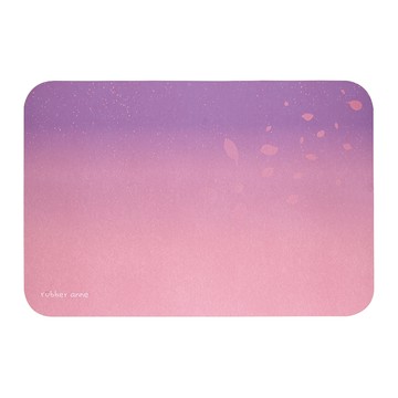 【怪獸】rubber anne 10秒頂吸 軟式珪藻土吸水地墊 櫻花系列(60x40cm) -夜雪櫻飛