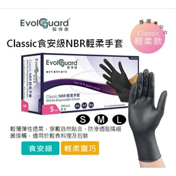 新品上市！NBR醫博康Classic食安級輕柔（黑色）-手套 100入 食安級手套 #丹丹悅生活