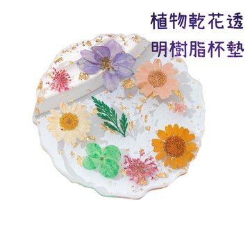 杯墊 餐墊 隔熱杯墊 防燙墊 隔熱墊 隔熱闆 咖啡杯墊 餐桌墊 ins風植物幹花透明樹脂杯墊 手工DIY真花茶杯咖啡杯墊