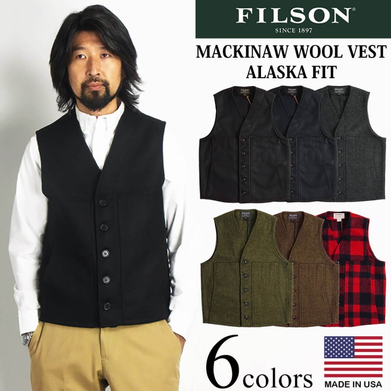 フィルソン FILSON マッキーノ ウール ベスト ｜ メンズ アメリカ製