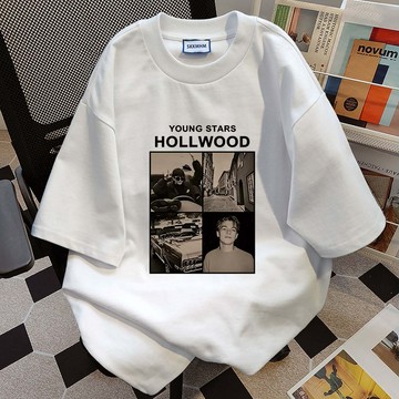 【FOH】100%純棉 短袖上衣 女生衣服 日系復古 寬鬆短袖 潮流衣服 夏日穿搭