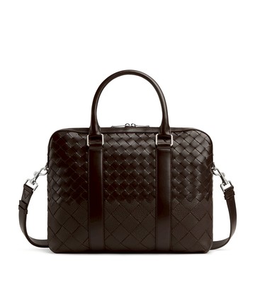 Bottega Veneta Slim Leather Intrecciato Briefcase
