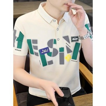 2026新款有帶領短袖T恤男翻領半袖衣服夏季潮流男裝襯衫領POLO衫