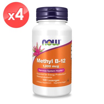 【NOW】維生素B12錠4瓶組 (100顆/瓶*4)