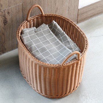 衛生間臟衣籃臥室臟衣服收納筐簍仿藤編客廳雜物整理籃