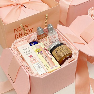 生日禮物送女生輕奢粉色伴手禮女伴娘婚禮結婚高級禮盒套裝歐舒丹 d7198