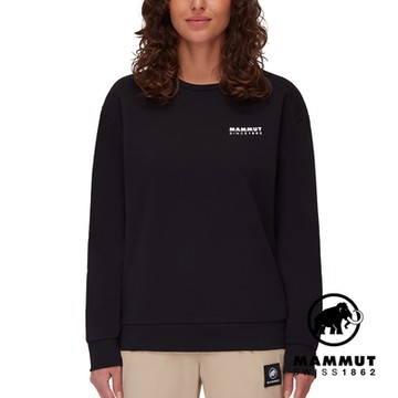 【Mammut 長毛象】 Mammut Core ML Crew Neck W1862 休閒長袖T恤 女款 黑色 #1014-04083
