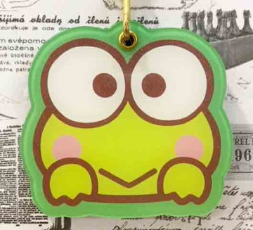 【震撼精品百貨】KeroKeroKeroppi 大眼蛙~Sanrio 大眼蛙造型滑蓋鏡附鍊#11884