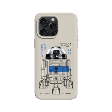 iPhone 15 Pro Max SolidX 貝殼灰 - 迪士尼-星際大戰 Star Wars - 星際大戰 – R2-D2 結構圖