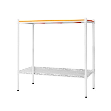 【dayneeds】松木 90x45x90公分 二層烤白柚木板收納層架