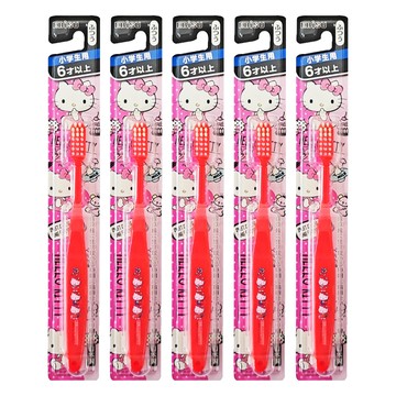 EBiSU 惠百施 Hello Kitty 兒童紀念版牙刷 (6歲以上)  顏色隨機  5支