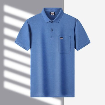 1號倉庫 大尺碼POLO衫 翻領POLO衫 爸爸短袖t恤衫 男士翻領polo衫 夏季薄款 休閑百搭上衣 短袖上衣 爸爸裝