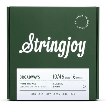 美國 手工 Stringjoy 10-46 11-48 BROADWAYS 純鎳 電吉他弦 [唐尼樂器]