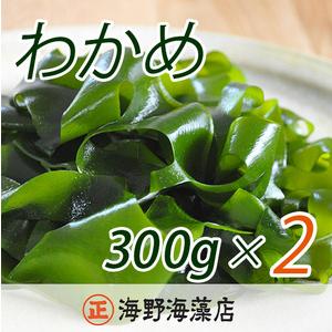 ふるさと納税 しゃきしゃき 湯通し塩蔵わかめ 600g （ 300g × 2パック ） 国産 三陸産 海野海藻店 わかめ 塩蔵わかめ 湯通し不要 茨城県大洗町