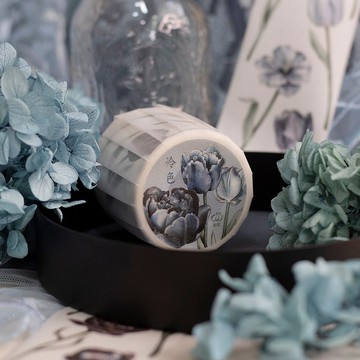 冷色 - 鬱金香 - 5cm 紙膠帶