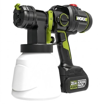 WORX 威克士 無刷鋰電噴漆槍 WU056 20V (包含4.0電池 + 2A充電器 + 噴嘴4個 + 水管接頭 + 清洗刷 + 清洗針 + 量杯)  1個
