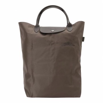 LONGCHAMP-LE PLIAGE Green 再生尼龍直式手提包(深咖色)