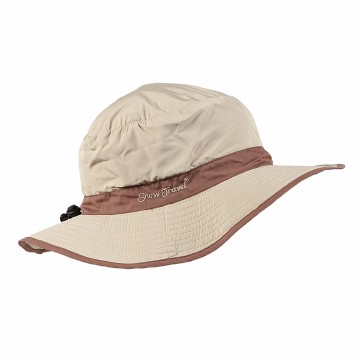 SNOWTRAVEL 抗UV透氣快乾戶外輕量休閒帽(可折疊收納)(卡其-咖啡)   STAH022-KHBR(680)