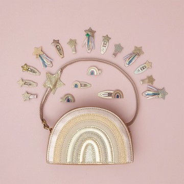 英國Mimi & Lula AW25_夢幻王國_粉嫩彩虹側背包