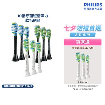 【飛利浦 PHILIPS】<3件送刷頭！>Sonicare智能超效護理刷頭3入組(C3/G3/W3) ｜官方直營