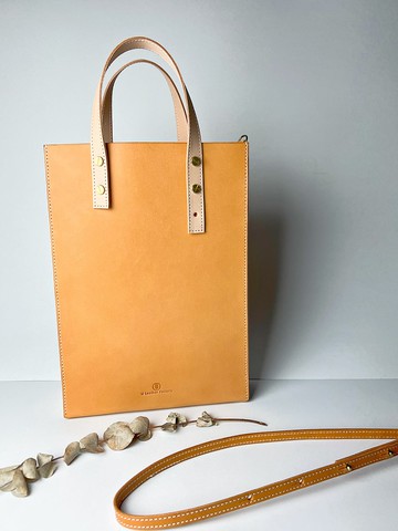 A4側揹手提袋-焦糖A4商務包-可特殊配色客製