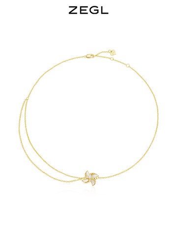 ZEGL設計師風的童話925純銀風車項鏈女輕奢小眾高級感氣質鎖骨鏈