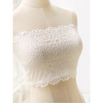 夏胖mm短款吊帶裹胸式內穿蕾絲